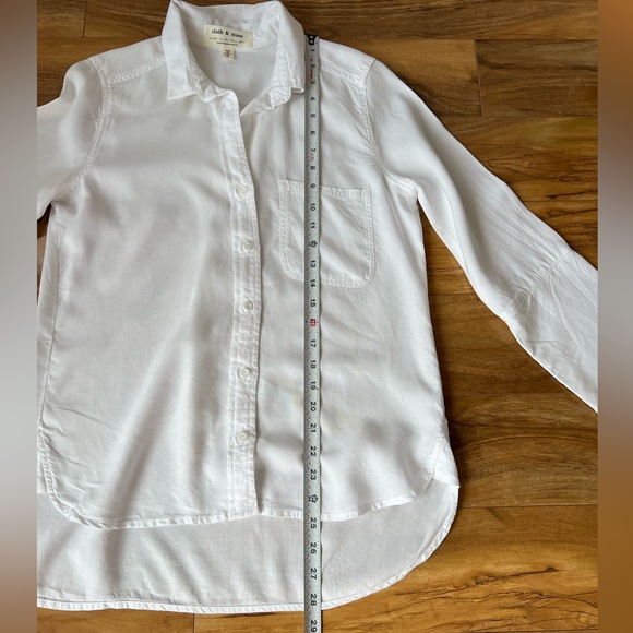 Anthropologie White long sleeve Blouse cottage Office core size XS gauze - Picture 9 of 9